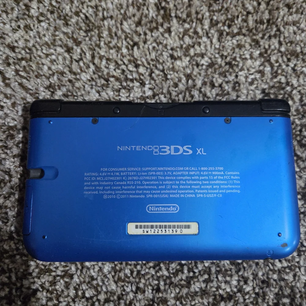 Nintendo 3DS Black Handheld Console With Hard Case